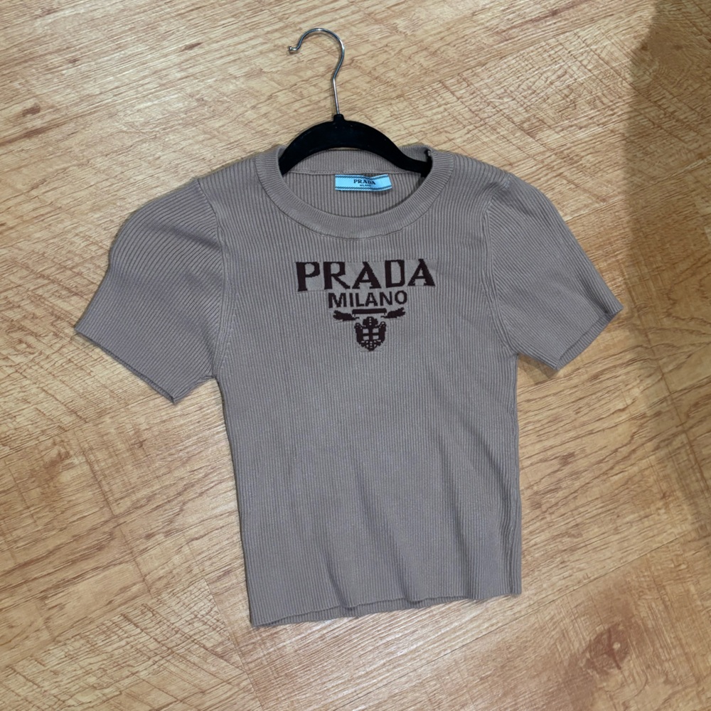 Women’s Prada silk short sleeved sweater
